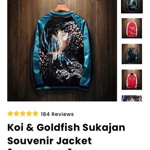 NWT Koisea Reversible Satin Bomber Jacket